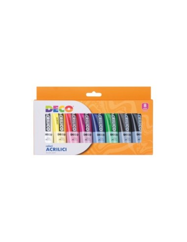 Colori acrilici Deco 21 ml conf. 8 pezzi in colori assortiti 13063/3