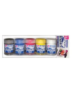 Colori per stoffa Deco 35 ml conf. 5 pezzi in colori assortiti 1633/5