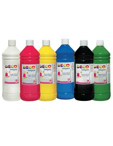 Tempera Deco 1000 ml in conf. 6 flaconi colori assortiti 09423