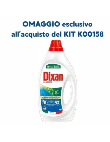 Detersivo liquido per bucato Dixan Classico 19 lavaggi conf. da 6 pezzi in OMAGGIO al KIT K00158 - 2966711