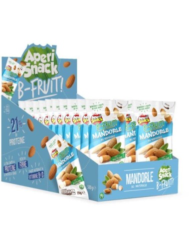 Mandorle naturali AperiSnack B-FRUIT monoporzione da 25 g - conf. 20 pz - 01-1772