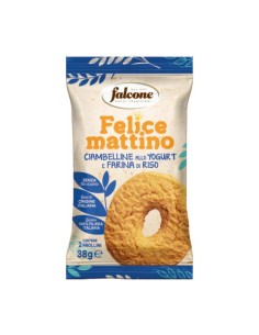 Ciambelline croccanti allo yogurt e farina di riso Falcone monoporzione da 35 g - conf. 44 pz - 01-0413