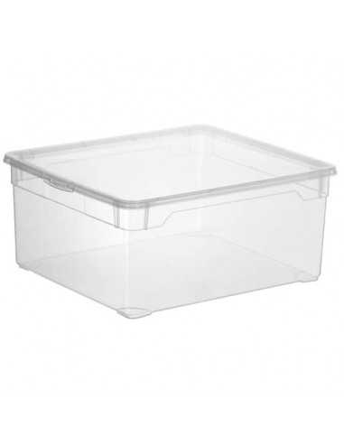 Contenitore Rotho Clear Box in PPL impilabile trasparente - 18 l. F707805