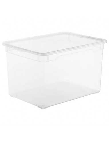 Contenitore Rotho Clear Box in PPL impilabile trasparente - 46 l. F707808