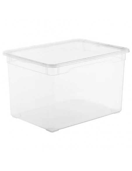 Contenitore Rotho Clear Box in PPL impilabile trasparente - 46 l. F707808
