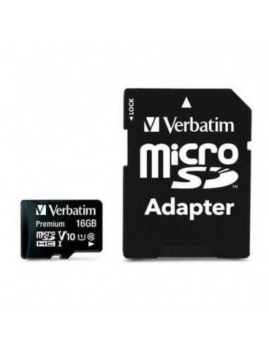 Flash memory card Verbatim micro sdhc - classe 10 con adattatore 16 GB 44082