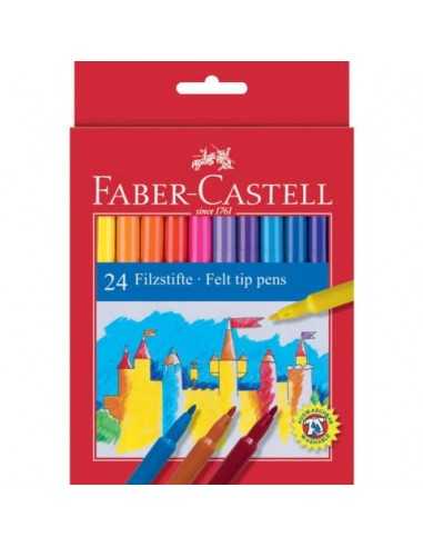 Pennarelli Faber-Castell CASTELLO standard punta fine 3 mm assortiti astuccio di cartone da 24 - 554224