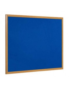 Bacheche Bi-office Earth feltro blu 90x60 cm - cornice executive in legno blu - FB0743239