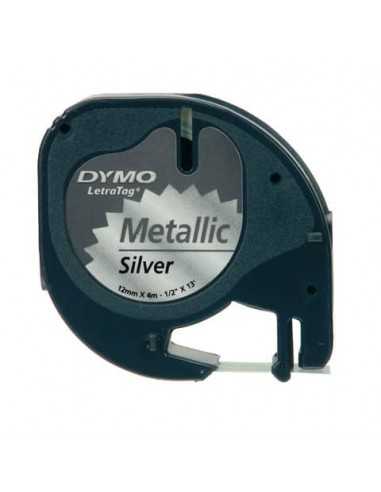 Nastro per etichettatrici Dymo LT metallico 12 mm x 4 m nero/argento S0721730