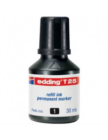 Inchiostro permanente per ricarica edding T 25 nero - 30 ml 4-T25001