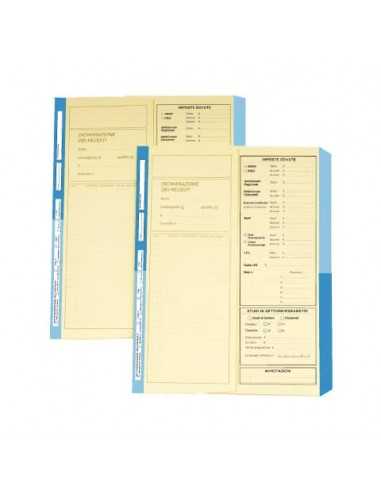Cartelline a 2 lembi 4Pro A4 in carta di cellulosa 225 g/m² dorso 2 cm blu conf. da 50 pezzi - 4175 01