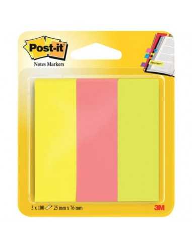 Segnapagina removibili in carta Post-it® Index Mini neon assortiti Confezione da 300 - 671-3