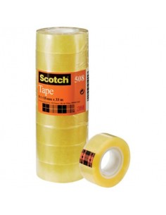 Nastro adesivo Scotch® 508 15 mm x 33 m trasparente torre da 10 rotoli 508-1533S