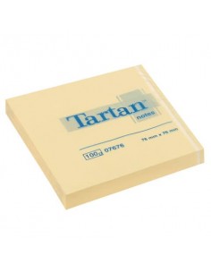 Foglietti riposizionabili Tartan™ Notes 100 ff 63 g/m² giallo 76x76 mm conf. da 12 blocchetti - 654 Yellow