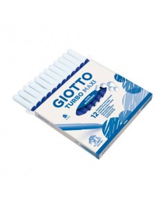 Pennarello GIOTTO Turbo Maxi punta grossa in fibra 5 mm blu oltremare Conf. 12 pezzi - 456032