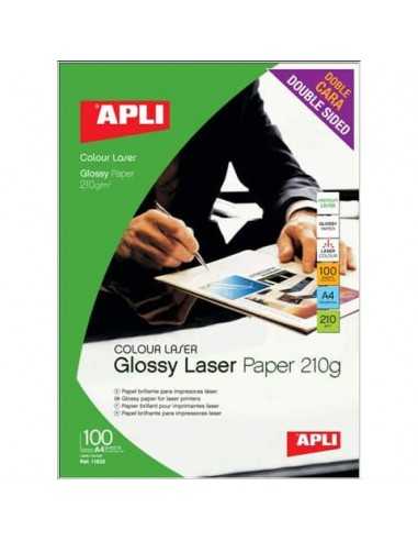 Carta fotografica laser Decadry A4 alta qualità - finitura lucida - fronte/retro 210 gr. bianco Conf. 100 fogli - T900008