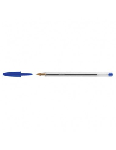 Penna a sfera BIC Cristal M 1 mm blu Conf. 50 pezzi - 8373609