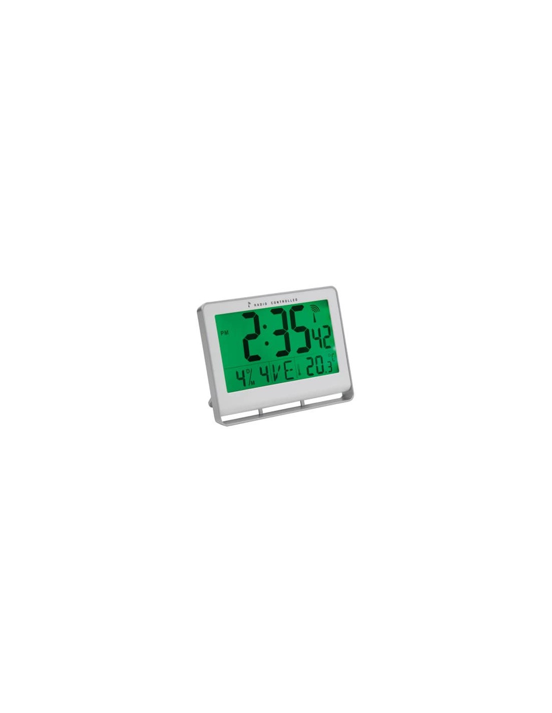 Orologio digitale da tavolo ALBA radiocontrollato LCD 20x3x15 cm Bianco  HORLCDNEO