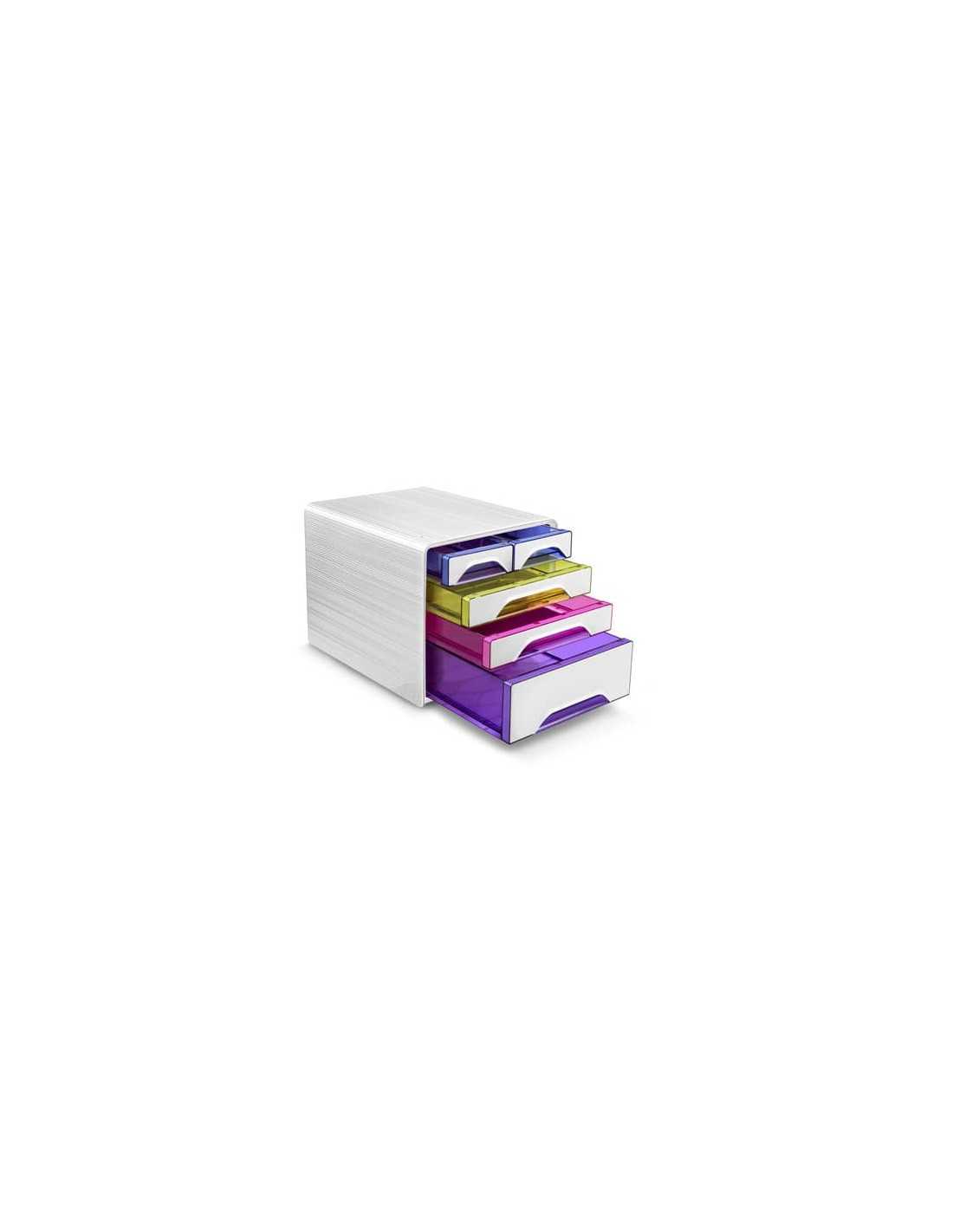 Cassettiera da scrivania CEP Smoove 360x288x271 mm bianco 5 cassetti misti  1072130931