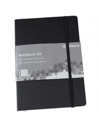 Taccuini Donau 95 ff quadretti A5 nero 1345100-01