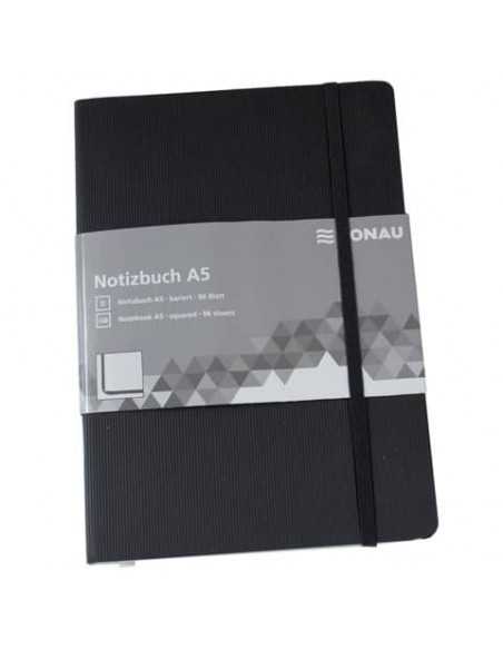 Taccuini Donau 95 ff quadretti A5 nero 1345100-01