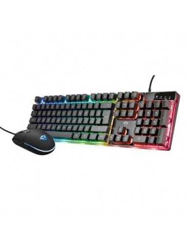 Tastiera e mouse gaming Trust GXT 838 Azor nero - luci a LED con modalità di colore - 23483