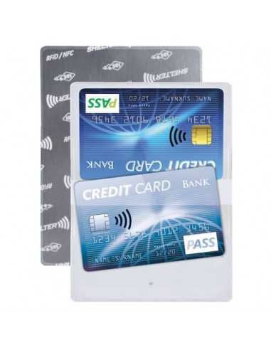 Porta carte di credito Sei Rota RFID Shelter - C 2 - 54x86 mm - 2 tasche trasparente - 486204