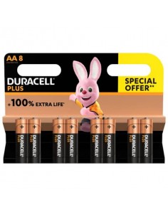 Batterie alcaline Duracell Plus100 Stilo AA - MN1500 mAh - blister da 8 - DU0111