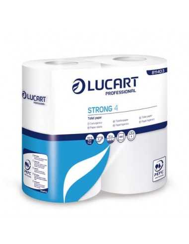Carta igienica a rotolo Strong 4 - 2 veli - bianca conf. 4 pz. Lucart  Professional - 811403I