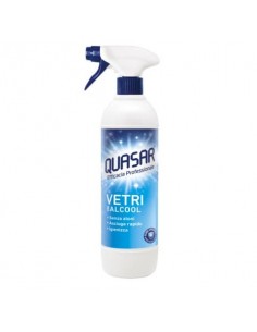Detergente per vetri in spray Quasar con alcool in flacone da 580 ml - 40895PIT