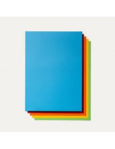 Cartoncini colorati Favini Prisma monoruvidi 220 g/m² 50x70 cm conf. 20 in 5 colori forti assortiti - A33X022