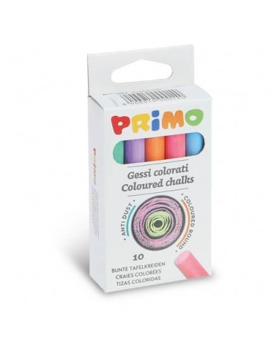 Gessi tondi Primo - conf. 100 gessetti in scatolette da 10 - colori assortiti - 014GC10R
