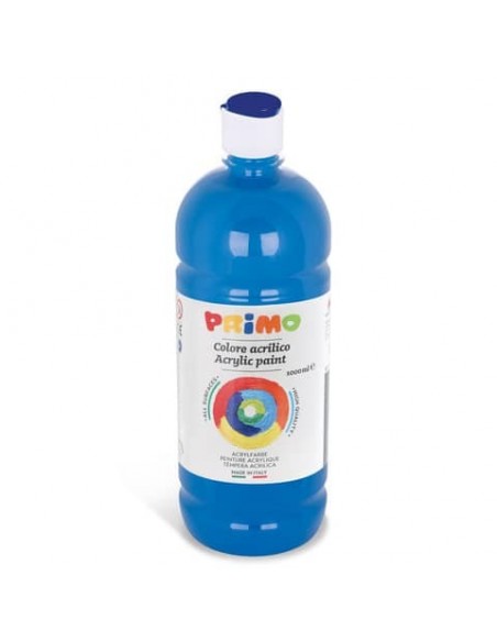 Colore acrilico Primo in bottiglia con tappo dosatore 1000 ml - 501 ciano 404TA1000501