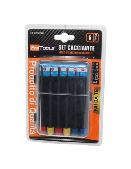 Set di cacciaviti di precisione - mini kit per riparazioni - conf. 6 pezzi - 8100290