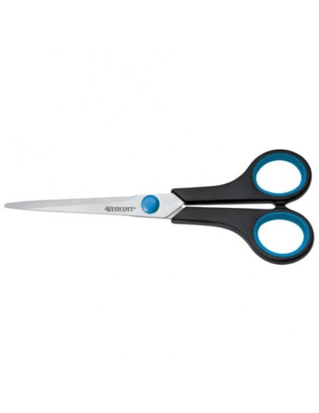 Forbici Westcott Soft Grip Easy Grip blu/nero simmetriche 17