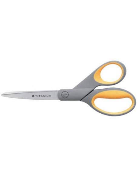 Forbici Westcott Softgrip Titanium Super asimmetriche giallo/grigio lama 21 cm E-30481 00