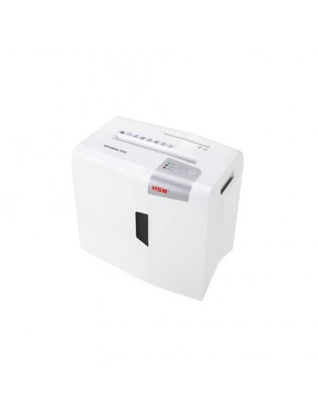 Distruggidocumenti uso moderato HSM Shredstar S10 - P-2 - 18 L - taglio a strisce 6 mm - bianco/argento - 1042121