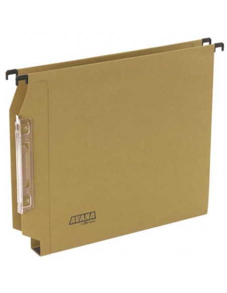 Cartelle sospese laterali per armadi AVANA 33 cm fondo a U 3 cm avana Conf. 50 pezzi - 064 F Beta 3 -B1