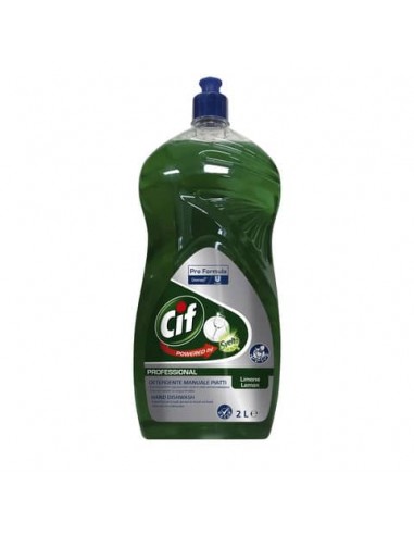 Detergente per stoviglie Cif Limone Professionale - verde - flacone 2 litri - 101104955