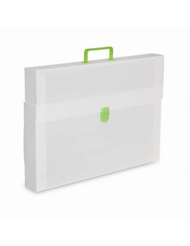 Valigetta portadisegni Favorit a una chiusura polionda cannettato bianco trasp. 36