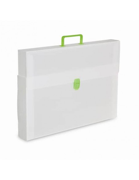 Valigetta portadisegni Favorit a una chiusura polionda cannettato bianco trasp. 36