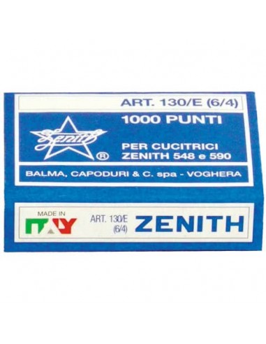Punti metallici ZENITH 130/E 6/4  conf. 1000 punti - 0311301401