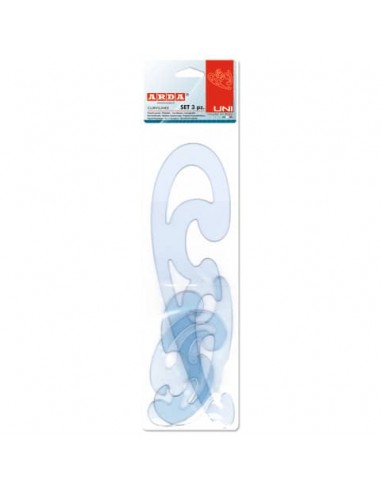 Set curvilinee ARDA Serie Uni polistirolo termoresistente grigio trasparente  Conf. 3 pezzi - 29012