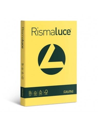 Carta colorata Favini Rismaluce colori forti 90 g/m² A3 giallo sole Risma da 300 fogli - A66B313