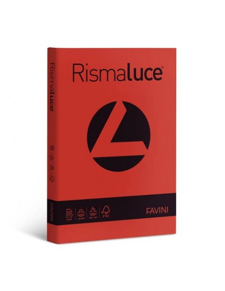 Carta colorata Favini Rismaluce colori forti 90 g/m² A3 scarlatto Risma da 300 fogli - A66C313