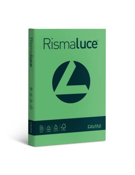 Carta colorata Favini Rismaluce colori forti 90 g/m² A3 verde Risma da 300 fogli - A66D313