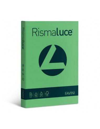 Carta colorata Favini Rismaluce colori forti 140 g/m² A3 verde - Risma da 200 fogli - A65D213