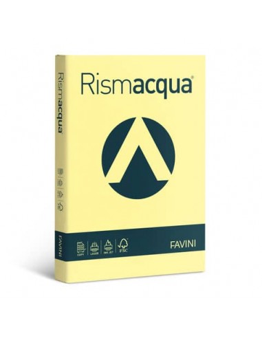 Carta colorata Favini Rismacqua colori tenui 140 g/m² A3 giallo chiaro 07 - Risma da 200 fogli - A652213