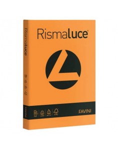 Carta colorata Favini Rismaluce colori forti 200 g/m² A4 arancio 56 - Risma da 125 fogli - A67E104