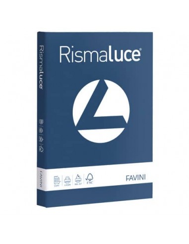 Carta colorata Favini Rismaluce colori forti 200 g/m² A4 blu di prussia Risma da 125 fogli - A67K104